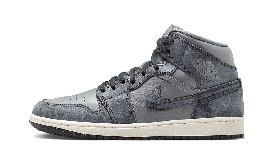 Air Jordan 1 Mid Distressed Smoke Grey, Smoke Grey/Off Noir/Sail (FJ3448-001)