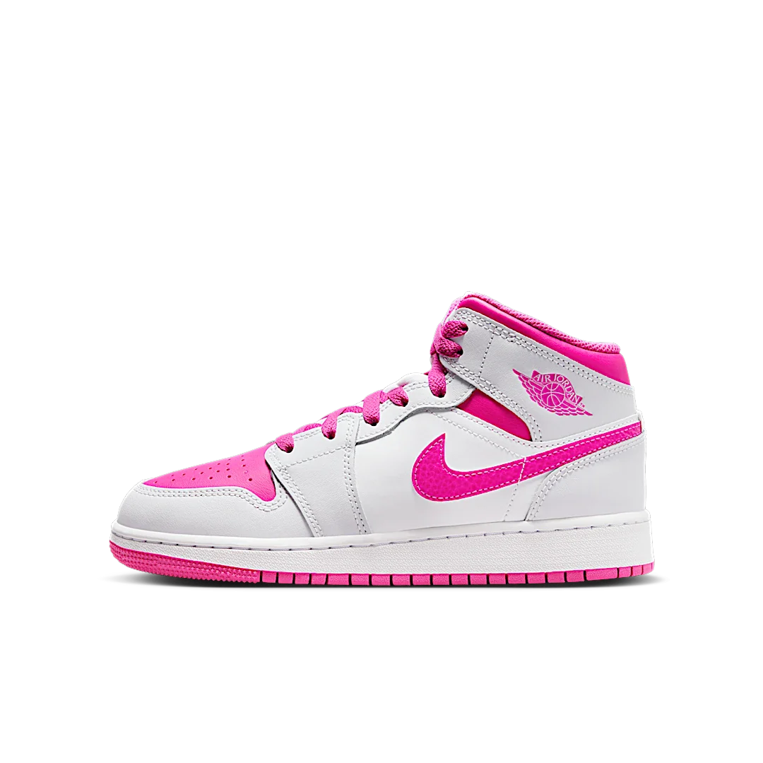 Air Jordan 1 Mid Fire Pink, Iris Whisper/White/Fire Pink (FD8780-500)