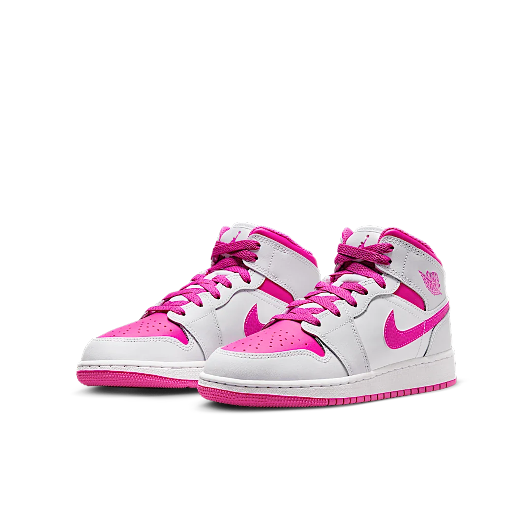 Air Jordan 1 Mid Fire Pink, Iris Whisper/White/Fire Pink (FD8780-500)