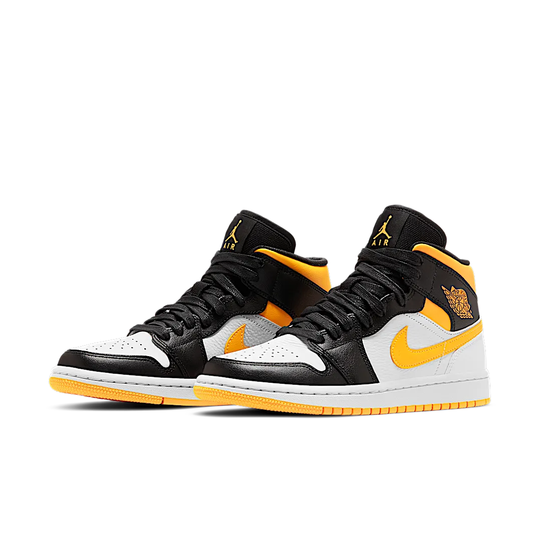 Air Jordan 1 Mid Laser Orange Black