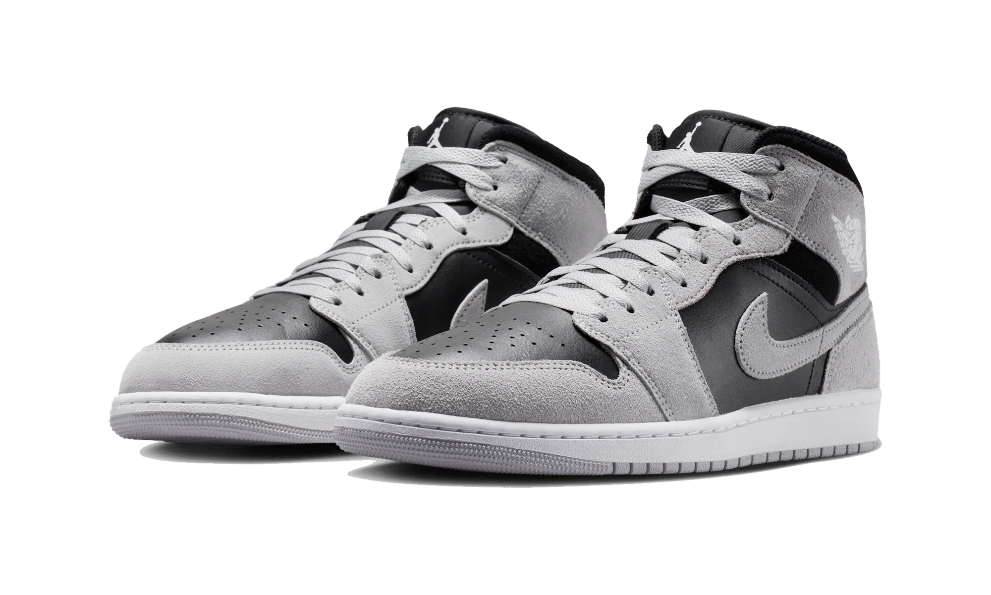 Air Jordan 1 Mid Light Smoke Grey Black