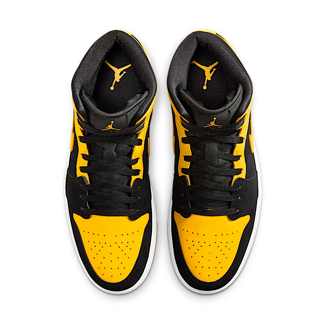 Air Jordan 1 Mid New Love (2025), Black/Varsity Maize-White (HJ6654-071)