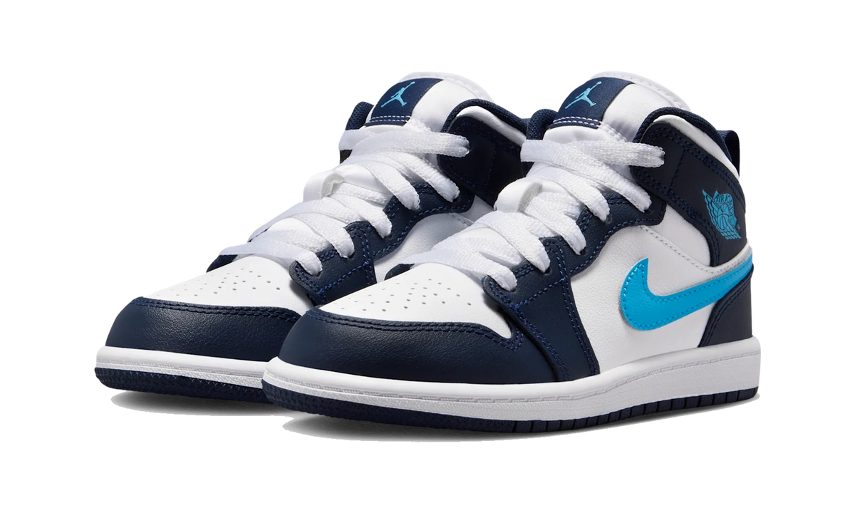 Air Jordan 1 Mid Obsidian Dark Powder Blue (PS)