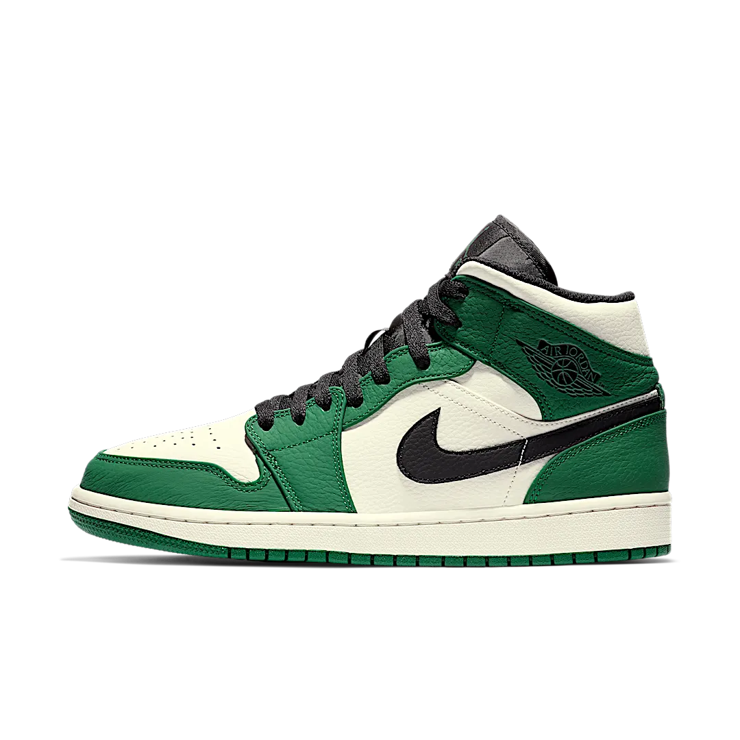 Air Jordan 1 Mid Pine Green, Pine Green/Sail-Black (852542-301)