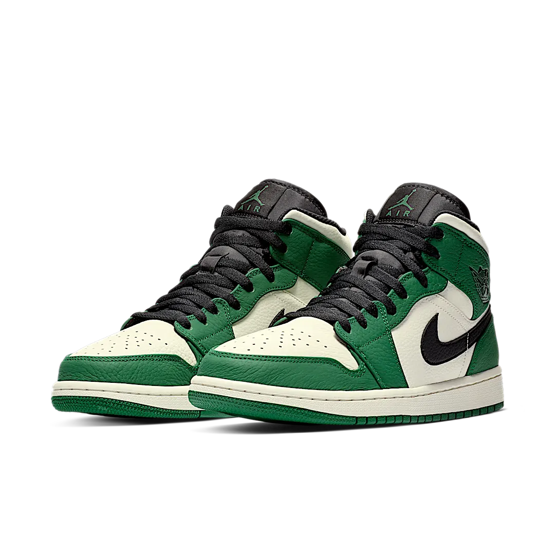 Air Jordan 1 Mid Pine Green, Pine Green/Sail-Black (852542-301)