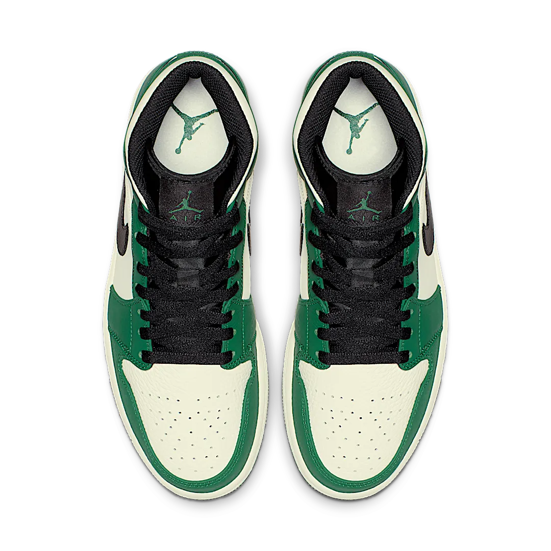 Air Jordan 1 Mid Pine Green, Pine Green/Sail-Black (852542-301)