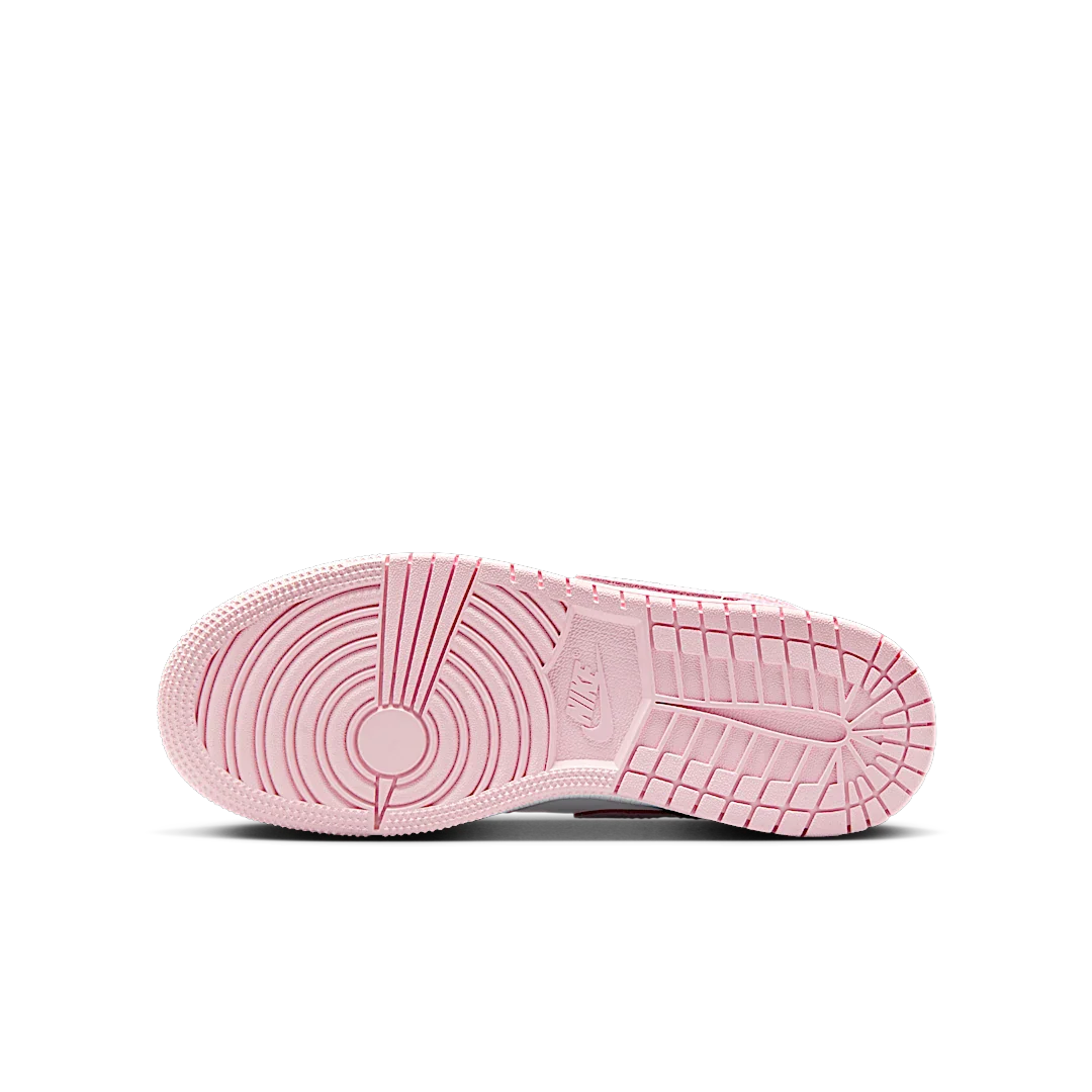 Air Jordan 1 Mid Pink Foam Fire Red, Pink Foam/Fire Red/White (DQ8423-608)