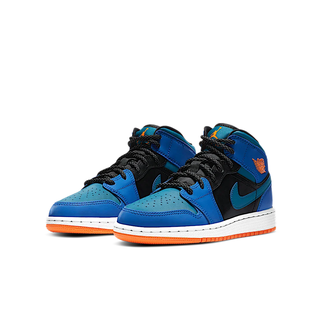 Air Jordan 1 Mid Racer Blue Green Abyss