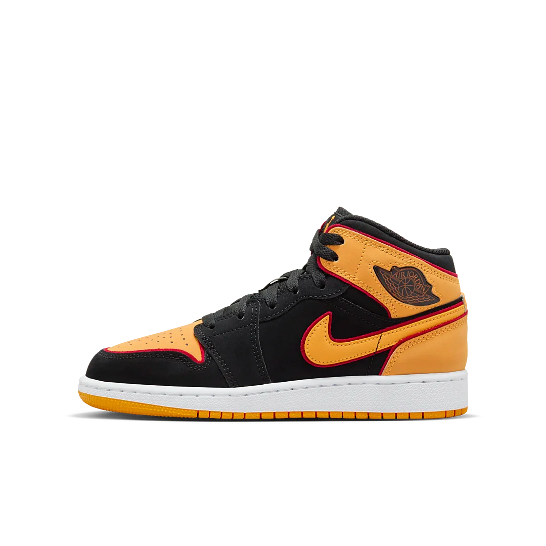 Air Jordan 1 Mid SE Black Vivid Orange, Black/Cardinal Red/White/Vivid Orange (FJ4924-008)