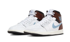 Air Jordan 1 Mid SE Brown Blue Grey, White/Blue Grey/Black/Sail (FQ7831-142)