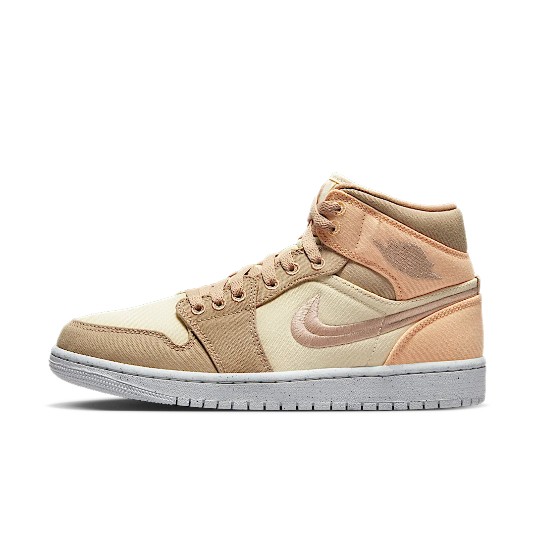 Air Jordan 1 Mid SE Canvas Khaki, Muslin/Celestial Gold/Sail/Desert (DV0427-102)