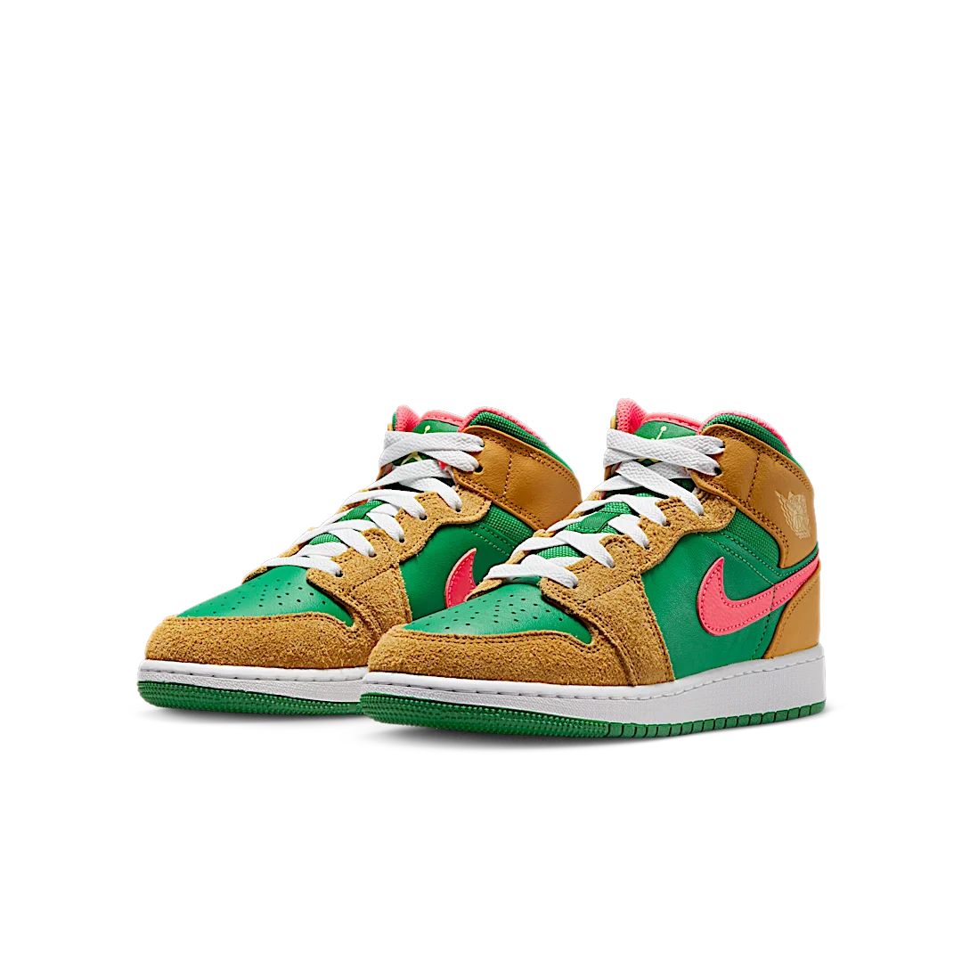 Air Jordan 1 Mid SE Chutney Lucky Green, Chutney/Lucky Green/Celestial Gold (DX4365-700)