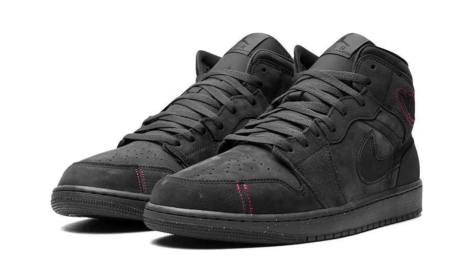 Air Jordan 1 Mid SE Craft Dark Smoke Red, Dark Smoke Grey/Black/Varsity Red (FD8634-001)