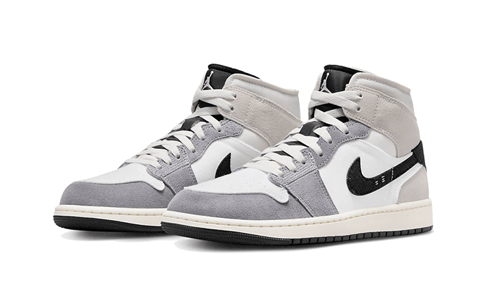 Air Jordan 1 Mid SE Craft White Cement Grey Black, Cement Grey/White/Tech Grey/Black (DZ4136-002)