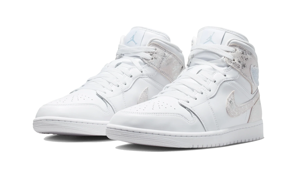 Air Jordan 1 Mid SE Distressed White Field Silver