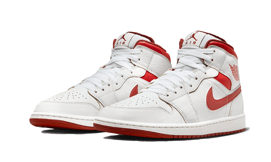 Air Jordan 1 Mid SE Dune Red, White/Lobster/Dune Red/Sail/Vachetta Tan (FJ3458-160)