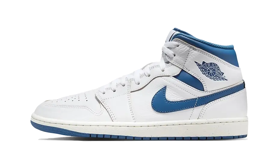 Air Jordan 1 Mid SE Industrial Blue, White/Sail/Industrial Blue (FN5215-141)