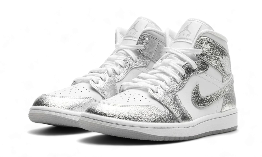 Air Jordan 1 Mid SE Metallic Silver