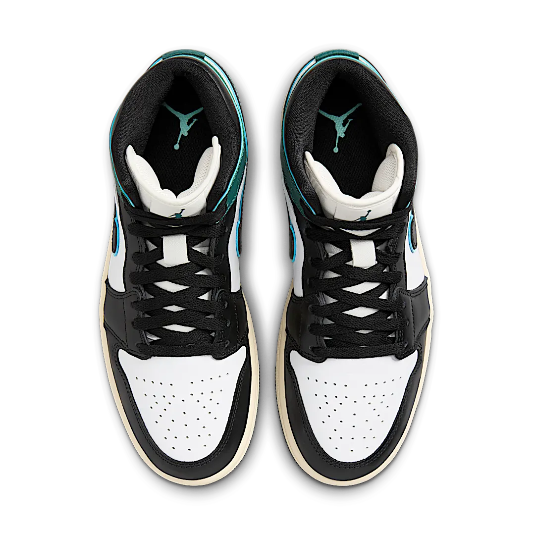 Air Jordan 1 Mid SE Oxidized Green, White/Light Dew/Oxidized Green/Black (FQ7818-100)