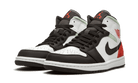 Air Jordan 1 Mid SE Red Black Toe, White/Black-Light Smoke Grey-Gym Red (852542-100 / BQ6931-100)