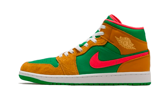 Air Jordan 1 Mid SE Wheat Watermelon, Wheat/Lucky Green-Watermelon-White (DX4332-700)