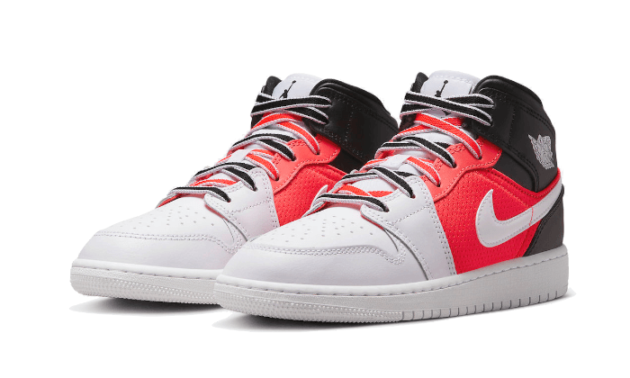 Air Jordan 1 Mid SE White Black Infrared, White/Black/Infrared 23 (FB4417-016)