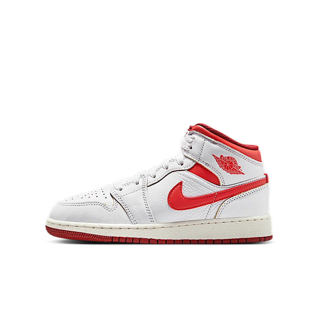 Air Jordan 1 Mid SE White Dune Red, White/Lobster/Dune Red/Sail/Vachetta Tan (FJ3464-160)