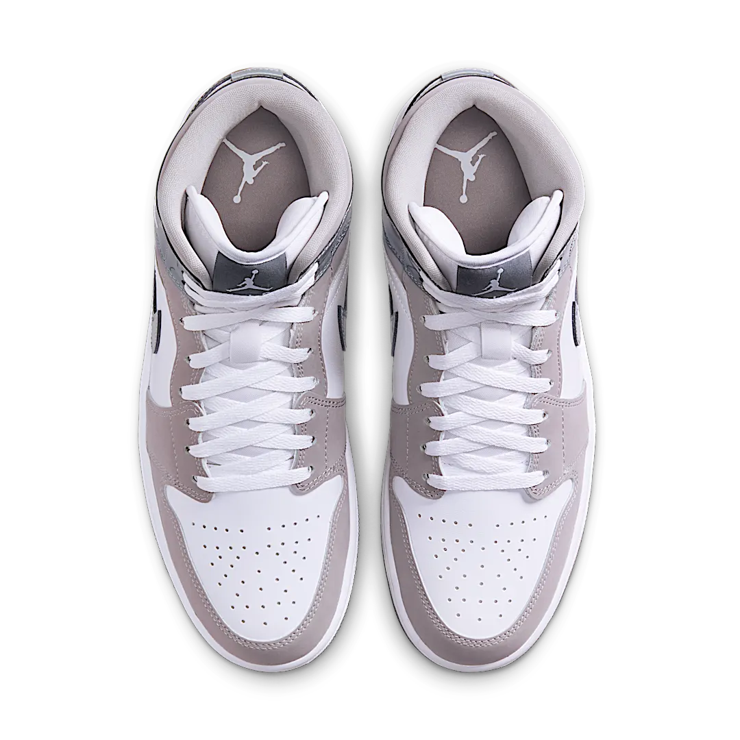 Air Jordan 1 Mid SE White Medium Grey Cool Grey, White/Medium Grey/Cool Grey (HF3216-100)