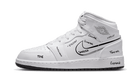 Air Jordan 1 Mid Schematic, White/Black (DQ1864-100)