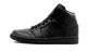 Air Jordan 1 Mid Triple Black Tumbled Leather