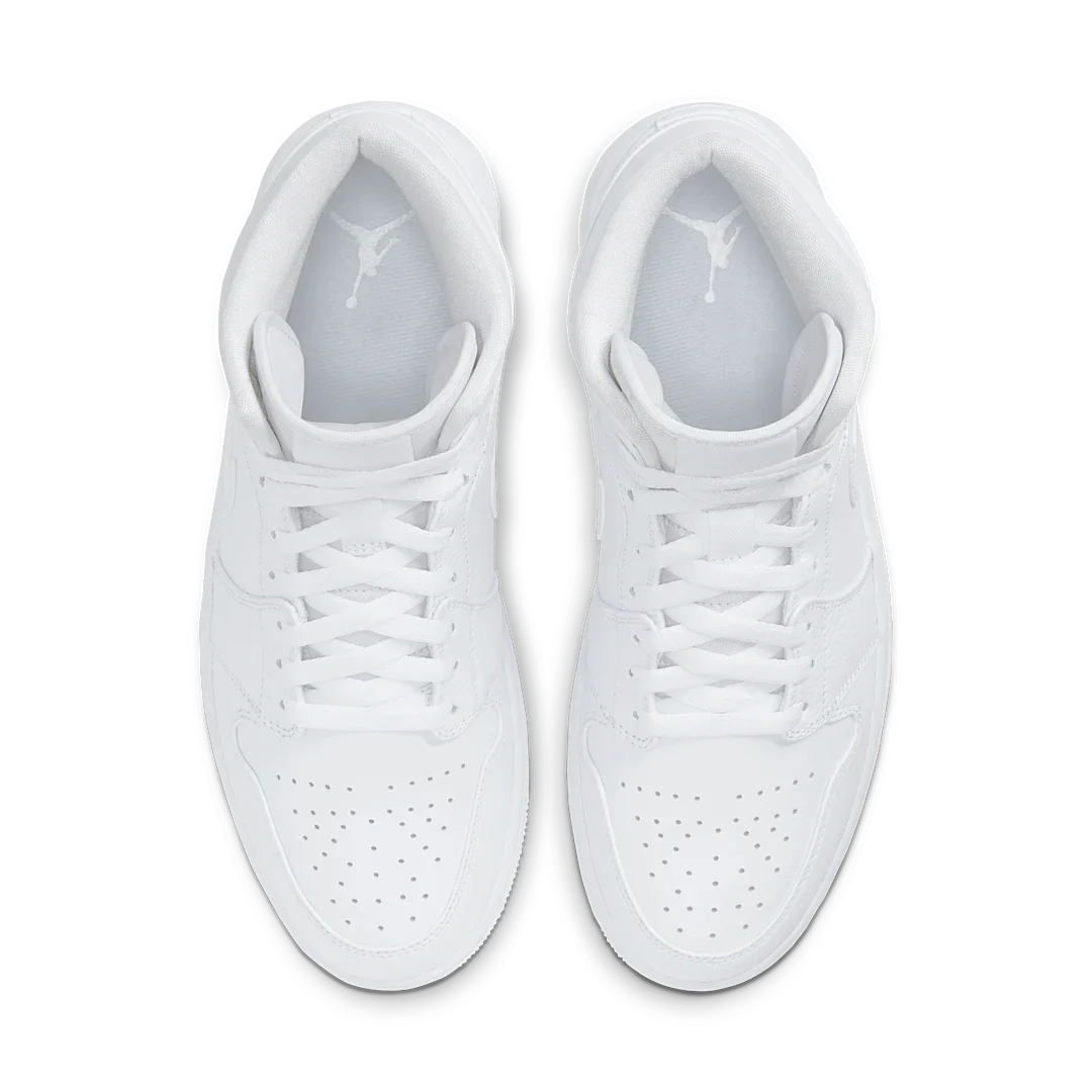 Air Jordan 1 Mid Triple White 2.0 (2020), White/White-White (554724-130)