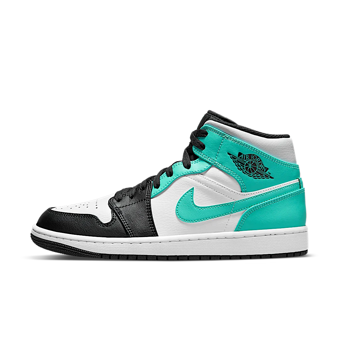 Air Jordan 1 Mid Tropical Twist Igloo, White/Black-Tropical Twist (554724-132)