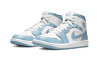 Air Jordan 1 Mid UNC (2022), White/Worn Blue/Sail (BQ6472-141)