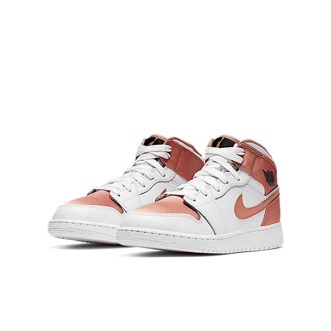 Air Jordan 1 Mid White Rose Gold