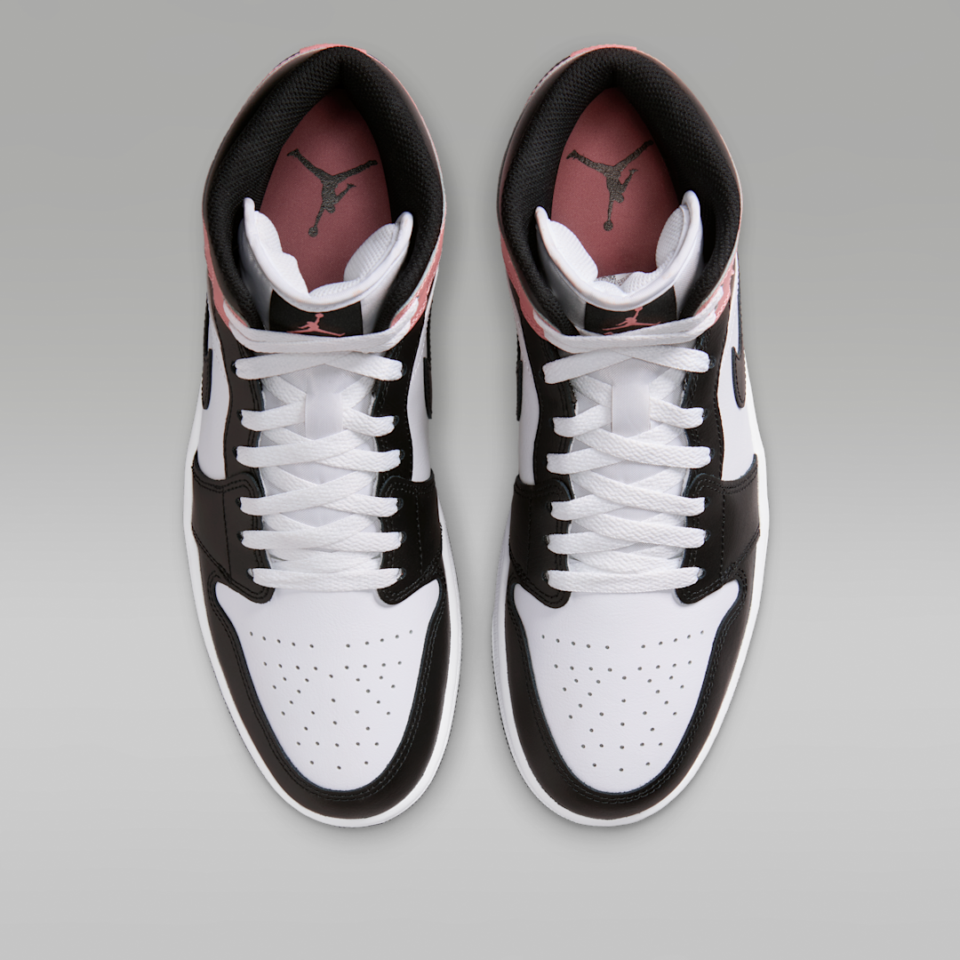 Air Jordan 1 Mid White Rust Pink Black, White/Rust Pink/Black (DQ8426-100)