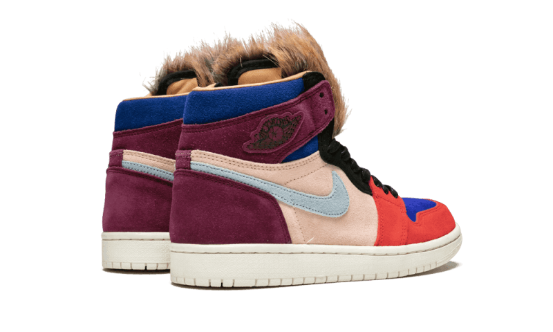 Air Jordan 1 Retro High Aleali May Court Lux, Bordeaux/Light Armory Blue-Sunset Tint (BV2613-600)