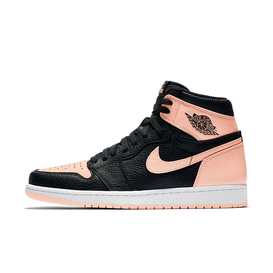 Air Jordan 1 Retro High Black Crimson Tint, Black/Crimson Tint-White-Hyper Pink-Mystic Green (555088-081)