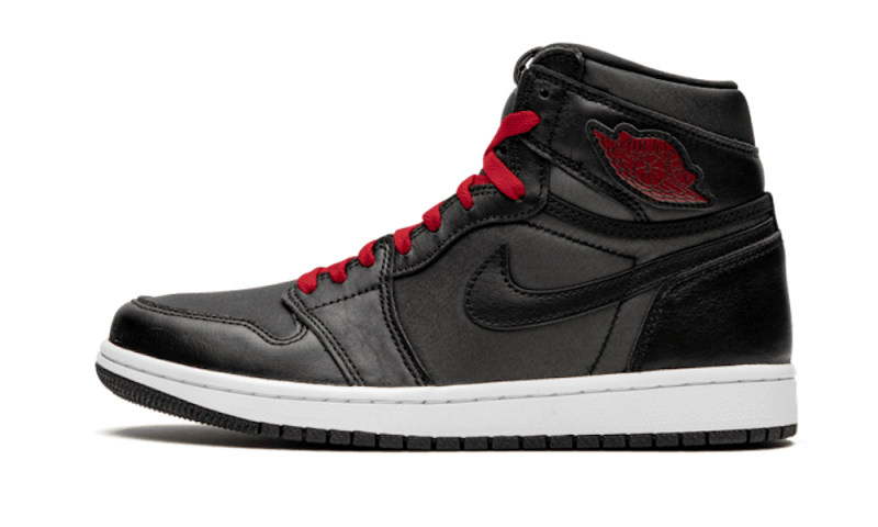 Air Jordan 1 Retro High Black Satin Gym Red, Black/Gym Red-Black-White (555088-060 / 575441-060)