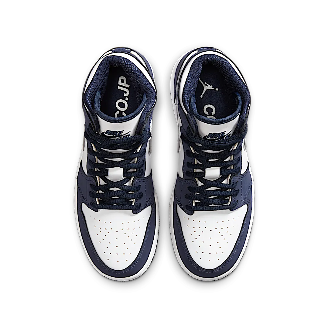 Air Jordan 1 Retro High CO Japan Midnight Navy, White/Metallic Silver-Midnight Navy (575441-141)