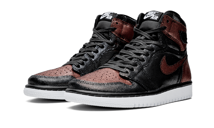 Air Jordan 1 Retro High Fearless Metallic Rose Gold, Black/Black-Metallic Rose Gold-White (CU6690-006)