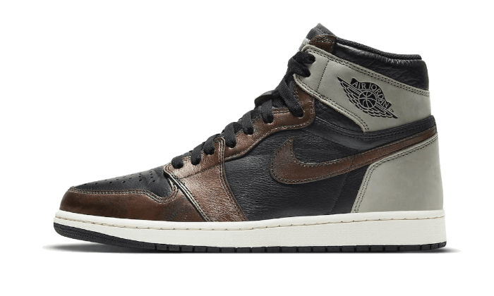 Air Jordan 1 Retro High Light Army Rust Shadow Patina, Black/Grey-Rust (555088-033)