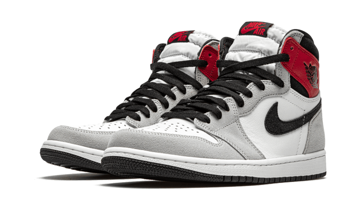 Air Jordan 1 Retro High Light Smoke Grey, White/Black-Light Smoke Grey-Varsity Red (555088-126)