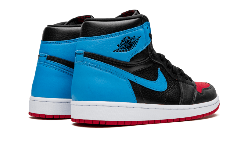 Air Jordan 1 Retro High NC to Chi, Black/Dark Powder Blue-Gym Red (CD0461-046)