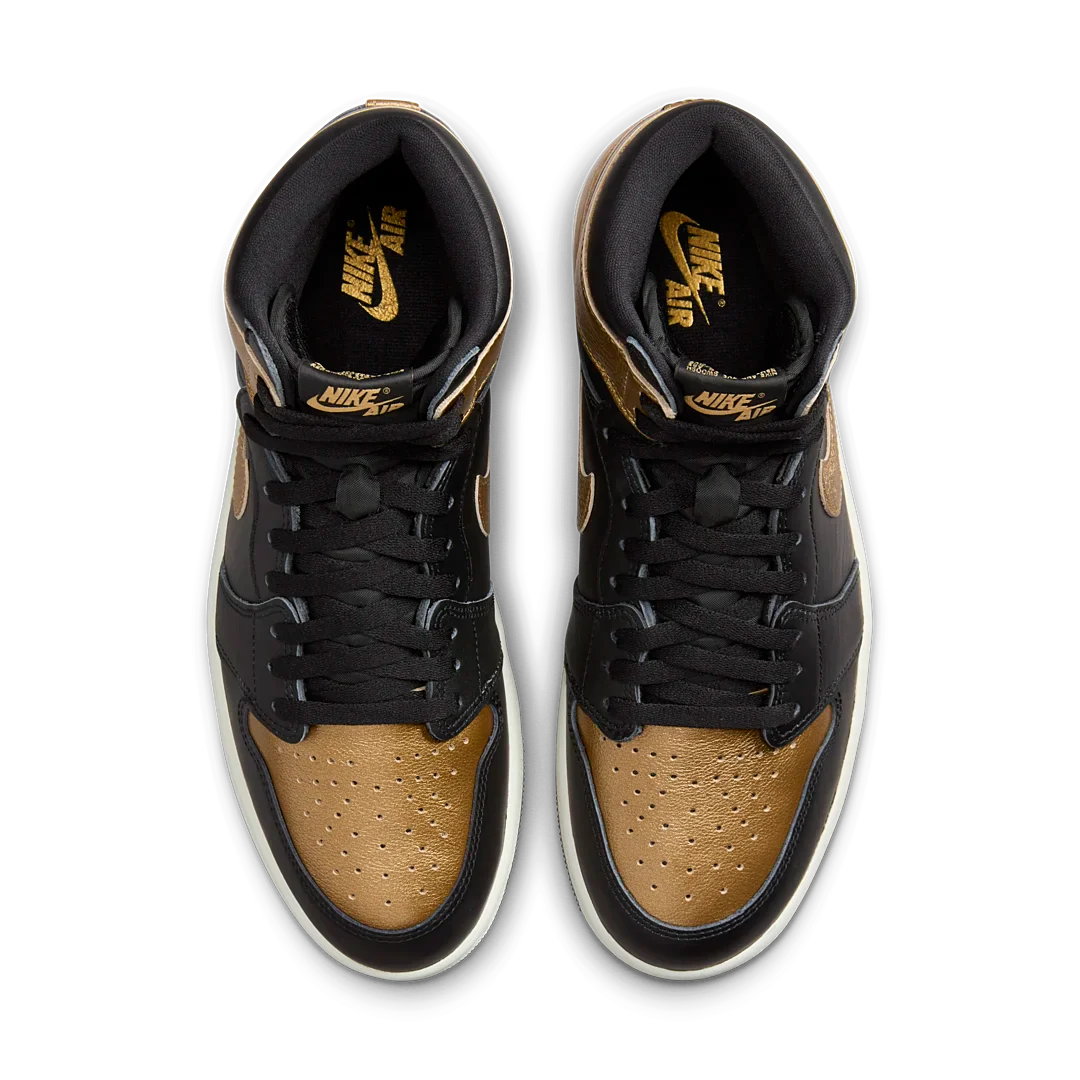 Air Jordan 1 Retro High OG Black Metallic Gold, Black/Metallic Gold/Sail (DZ5485-071 / FD1437-071)