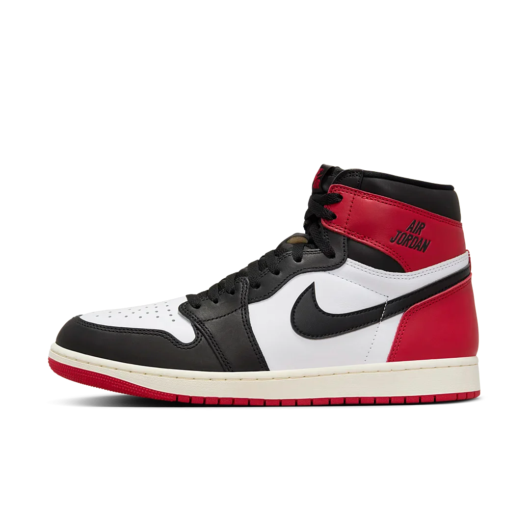 Air Jordan 1 Retro High OG Black Toe Reimagined, Black/Black/Varsity Red/White (DZ5485-106 / FD1437-106)