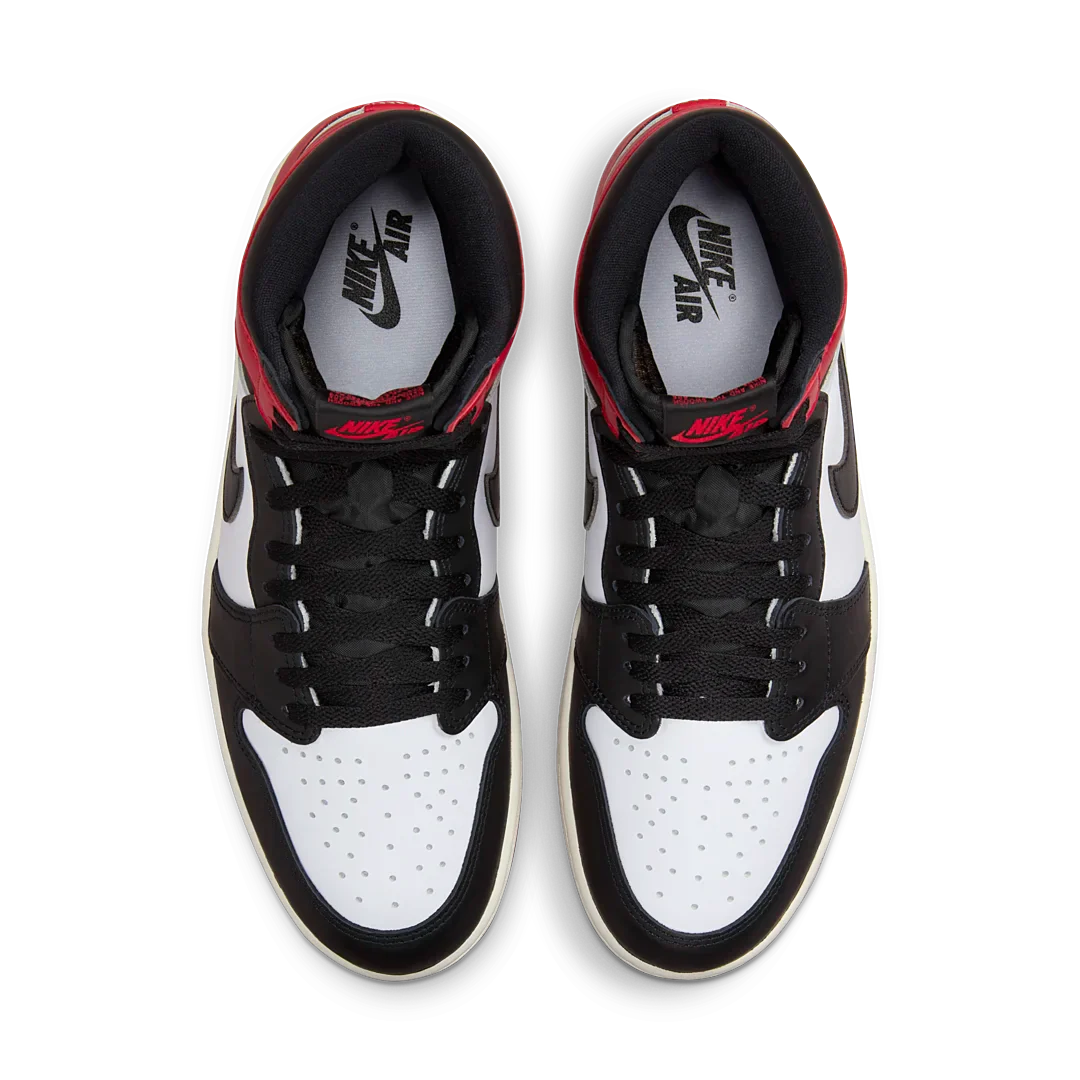 Air Jordan 1 Retro High OG Black Toe Reimagined, Black/Black/Varsity Red/White (DZ5485-106)