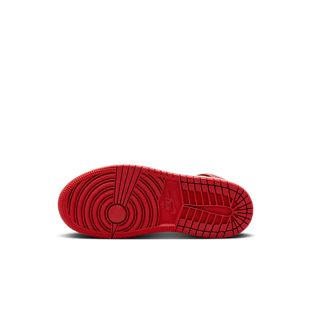 Air Jordan 1 Retro High OG Black Toe Reimagined (PS), Black/Black/Varsity Red/White (FD1412-106)