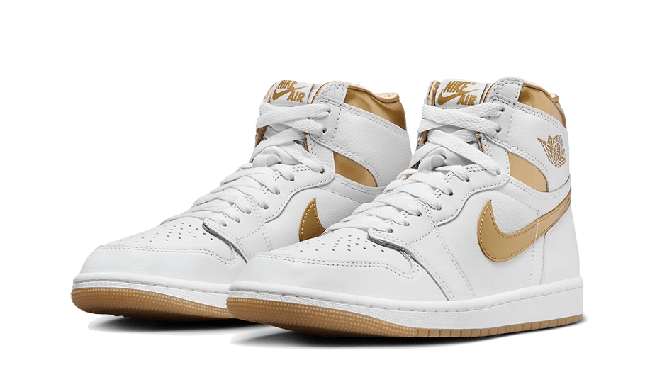 Air Jordan 1 Retro High OG Metallic Gold, White/Metallic Gold/Gum Light Brown (FD2596-107)