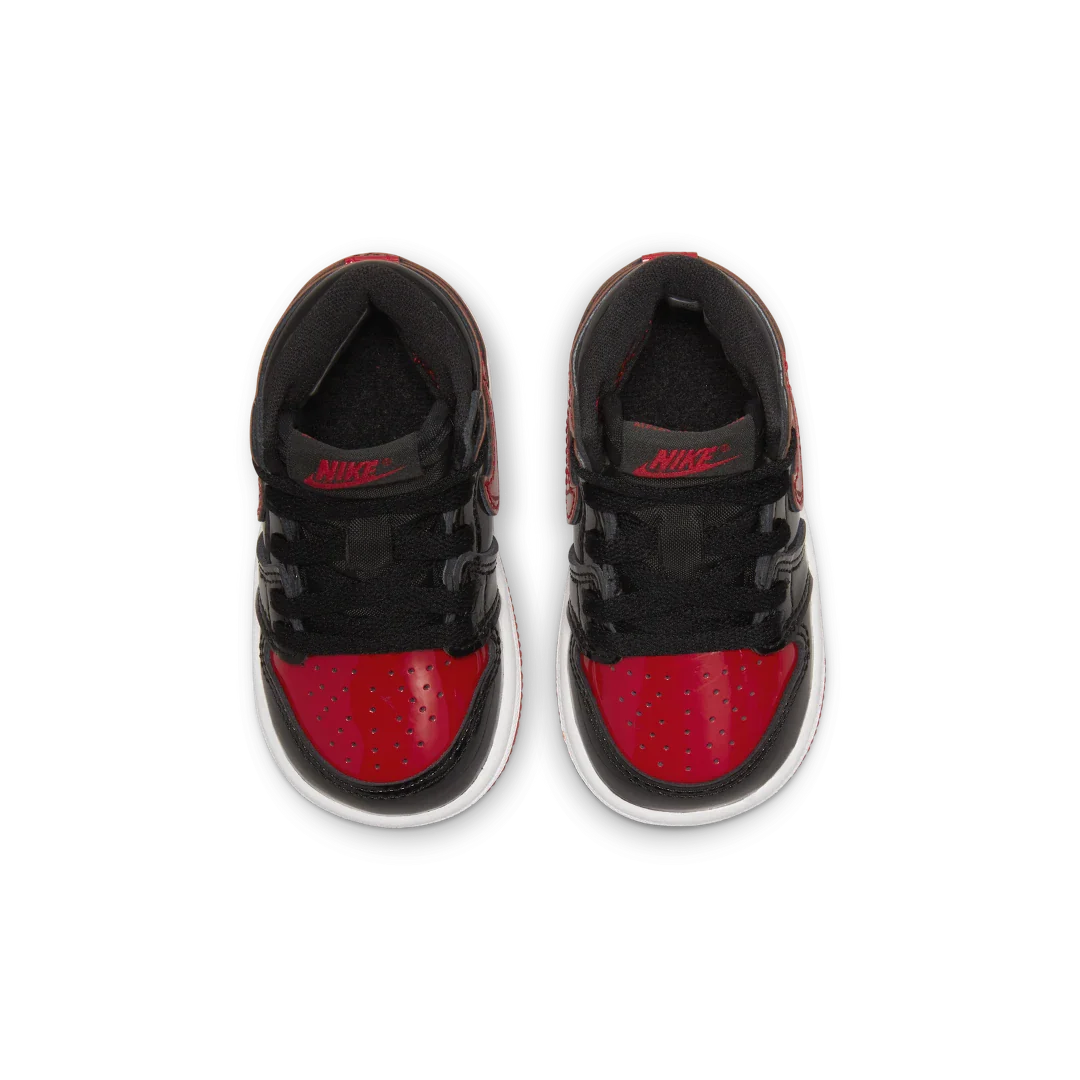 Air Jordan 1 Retro High OG Patent Bred (TD), Black/White-Varsity Red (AQ2665-063)
