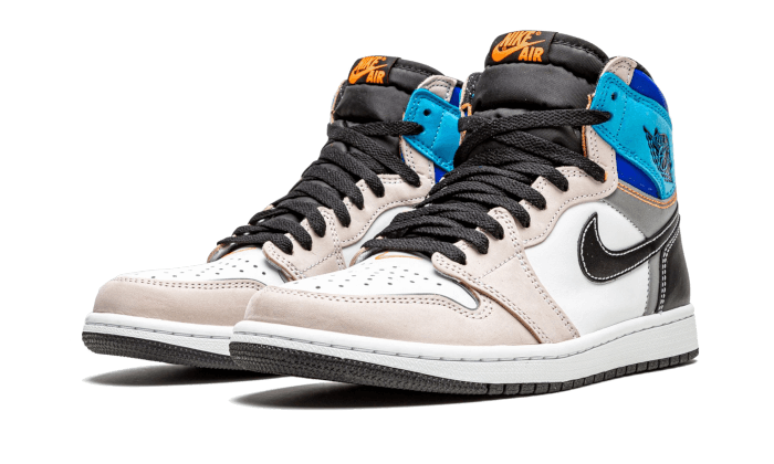 Air Jordan 1 Retro High OG Prototype, White/Multi-Color-Total Orange (DC6515-100)